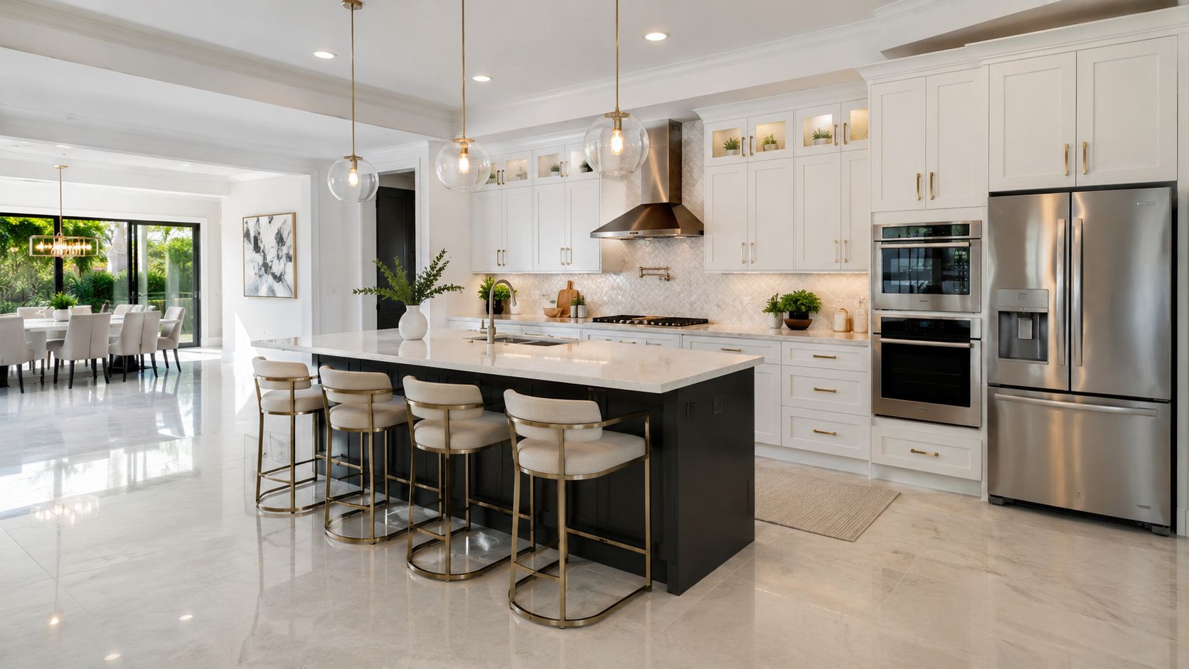 Immaculate premium Miami kitchen cleaned by Clynova